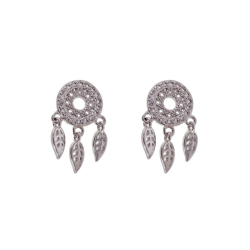 Pendiente microengaste rodio atrapa sueños